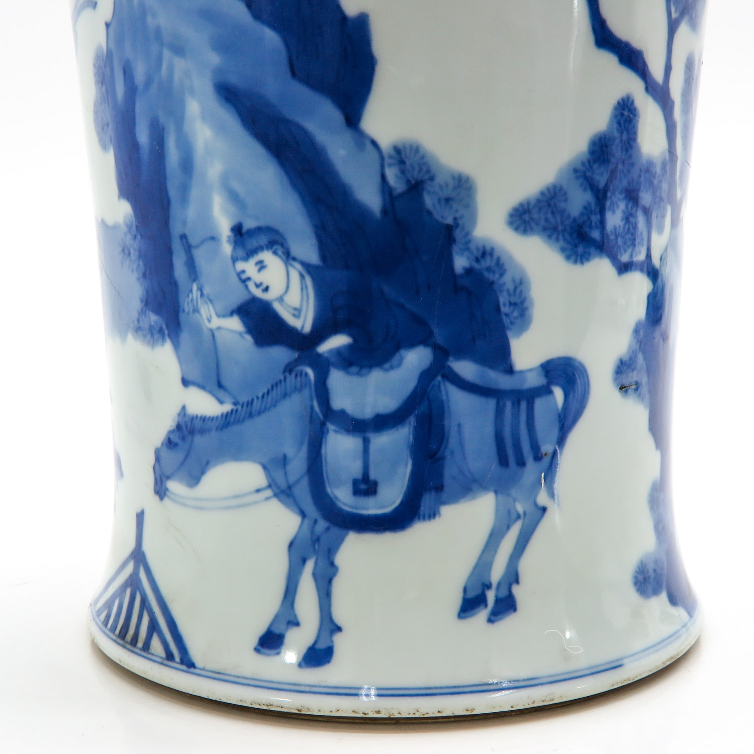 A Blue and White Brush Pot - Image 10 of 10