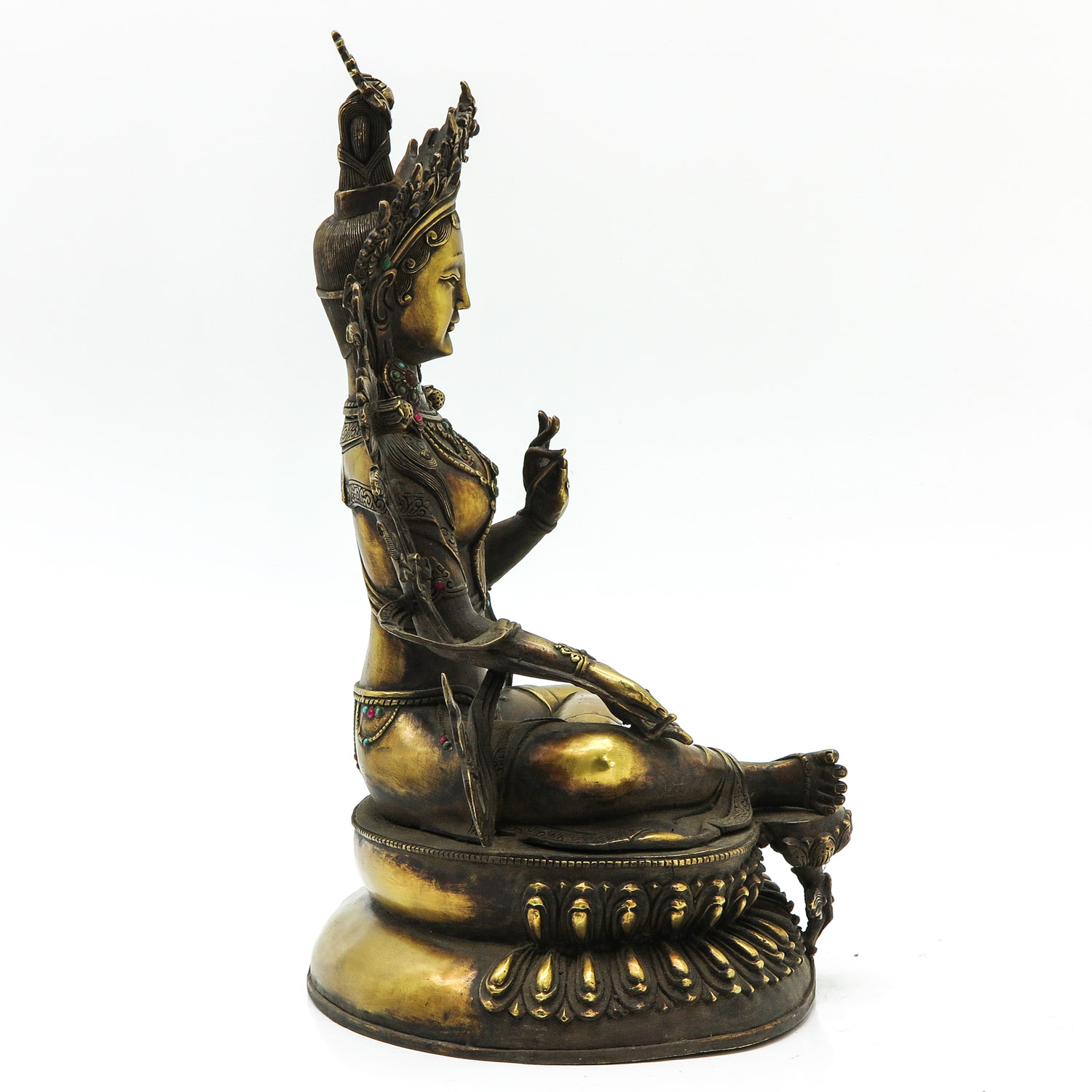 A Bronze Buddha Sculpture - Image 4 of 10