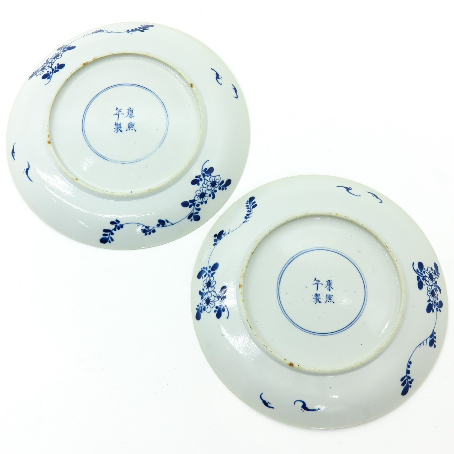 A Pair of Two Kangxi Mark and Period Plates - Image 2 of 10