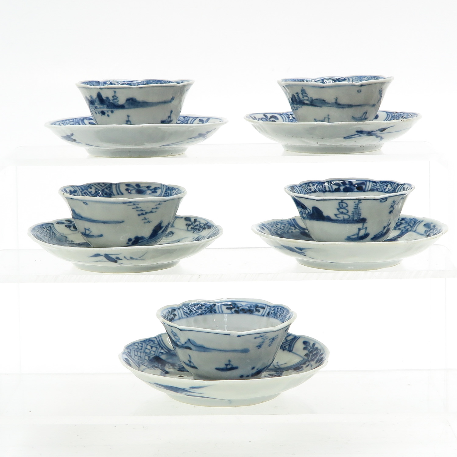 A Set of 5 Cups and Saucers - Image 3 of 10