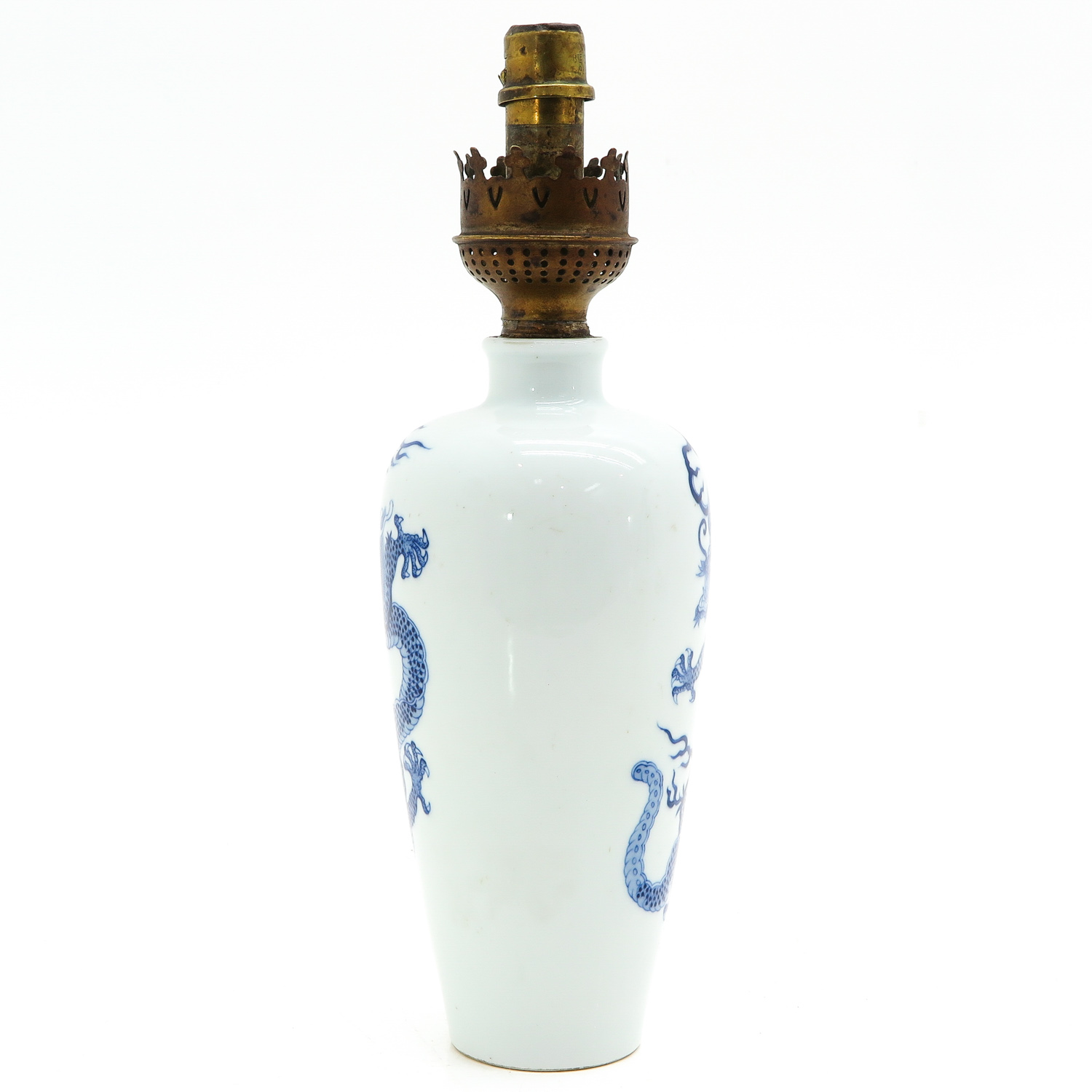 A Blue and White Oil Lamp - Bild 4 aus 10