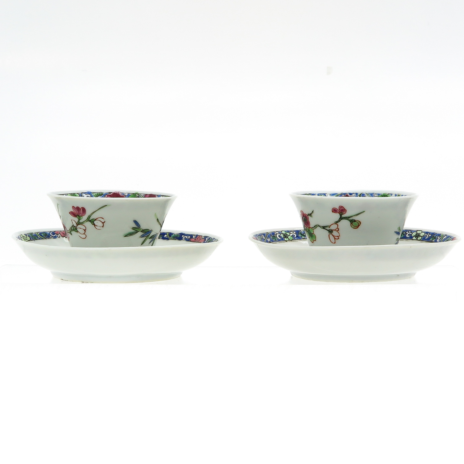 Two Polychrome Decor Cups and Saucers - Image 3 of 10