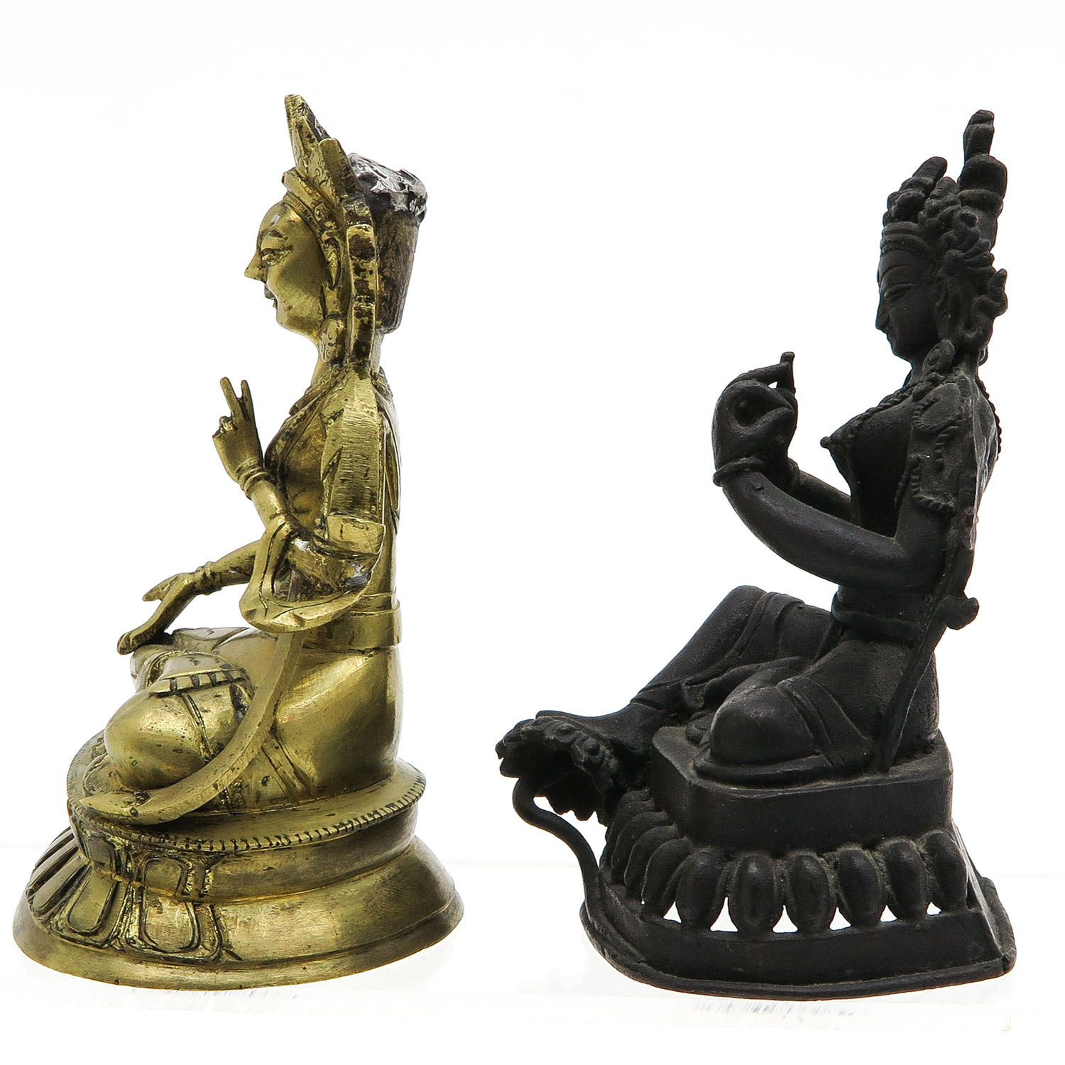 Two Bronze Buddhas - Image 2 of 7