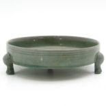 A Large Tripod Celadon Censer