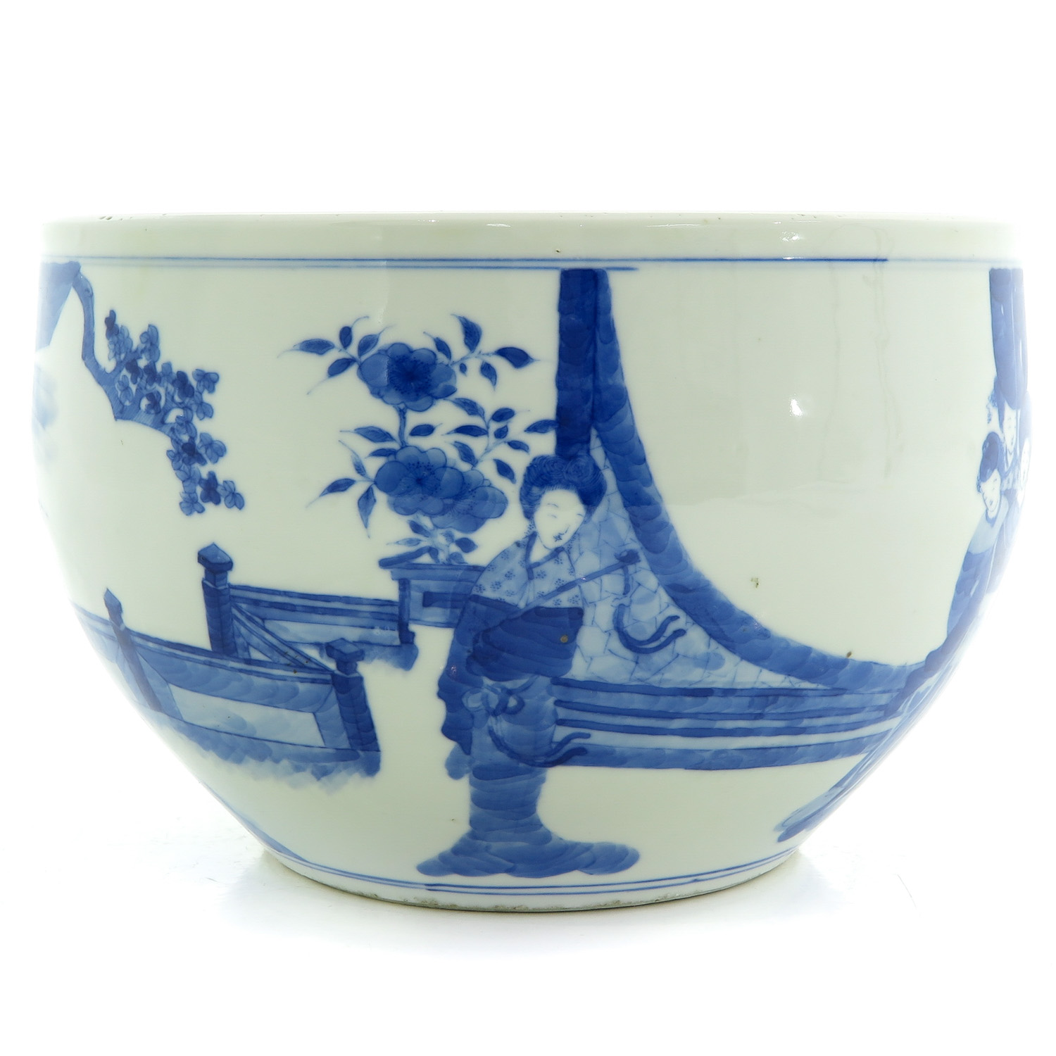 A Blue and White Cache Pot - Image 4 of 10