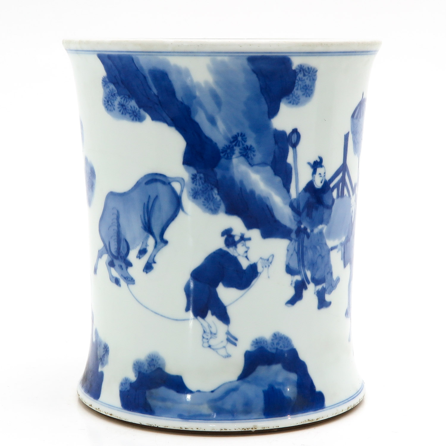 A Blue and White Brush Pot - Image 4 of 10