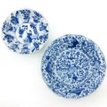 Two Blue and White Plates