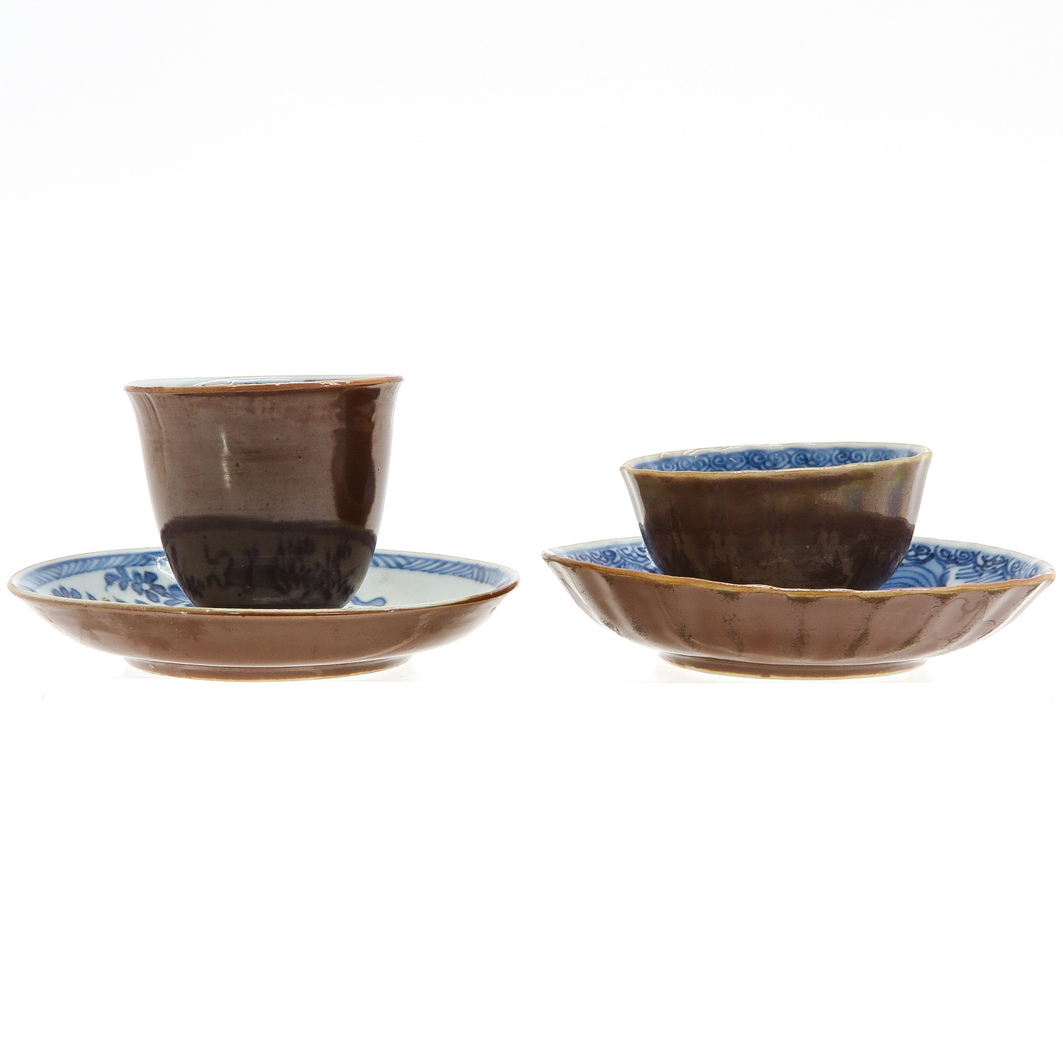 Two Batavianware Cups and Saucers - Bild 3 aus 9