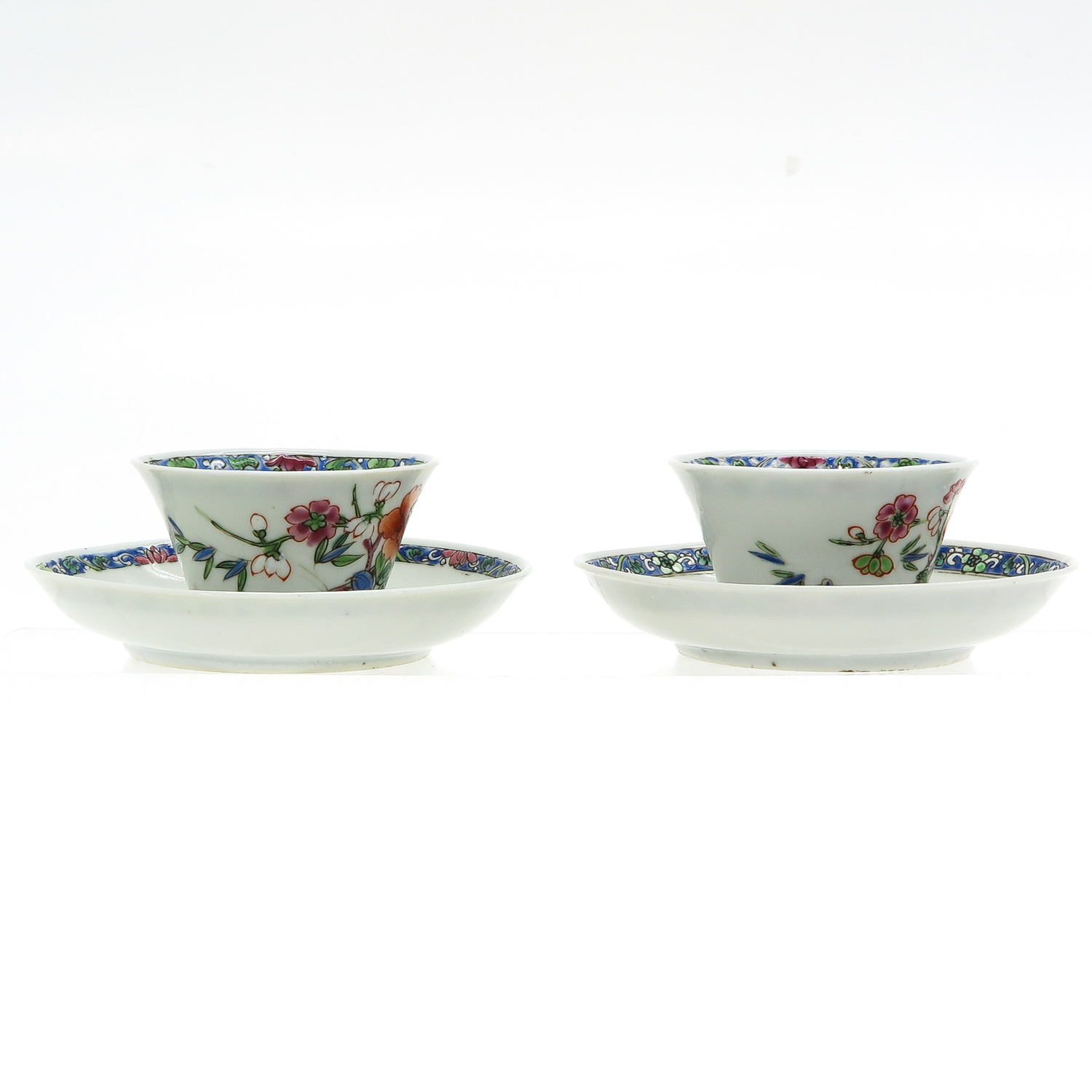 Two Polychrome Decor Cups and Saucers - Image 4 of 10