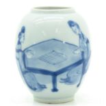 A Small Blue and White Vase