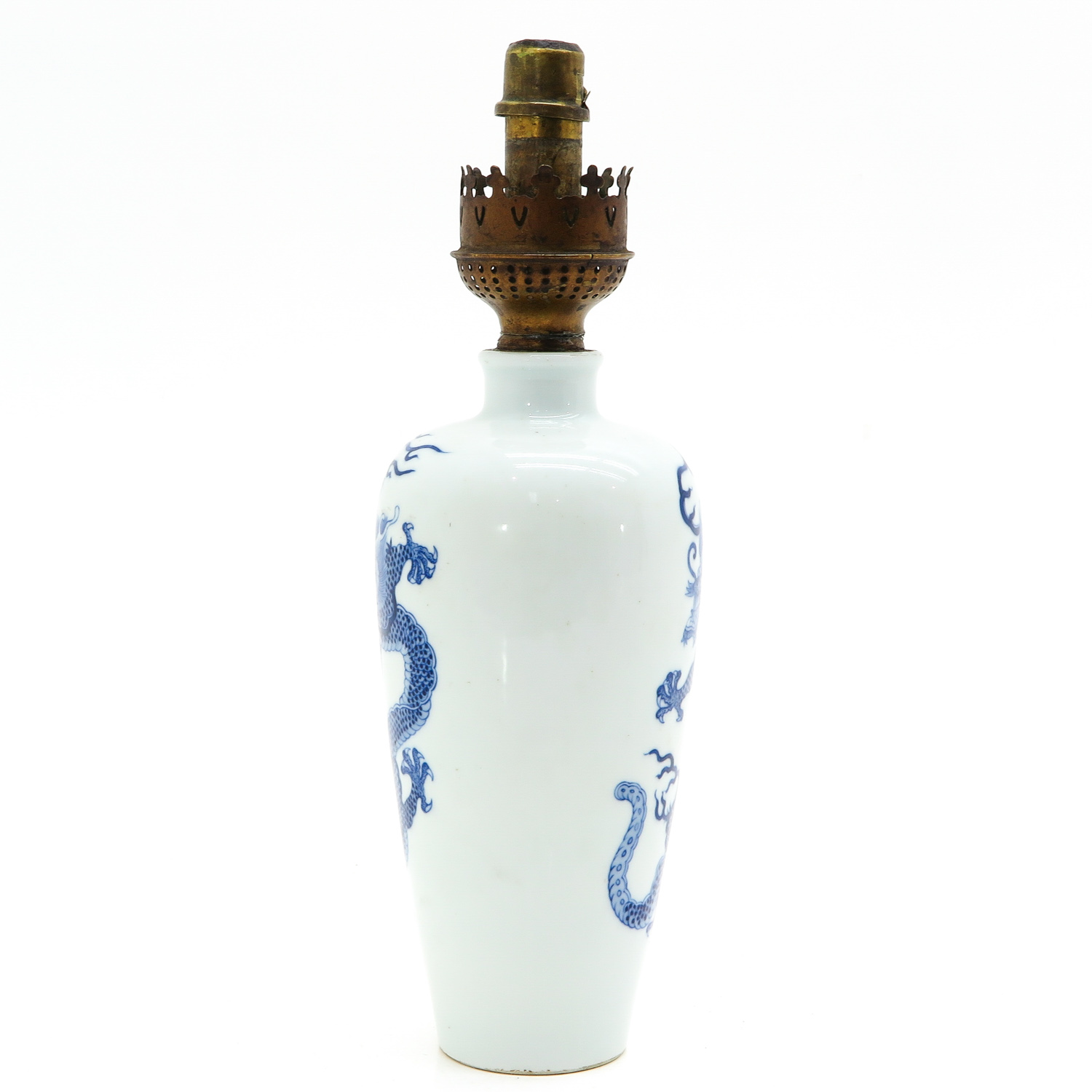 A Blue and White Oil Lamp - Bild 2 aus 10