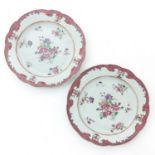 A Pair of Famille Rose Plates