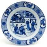 A Blue and White Plate