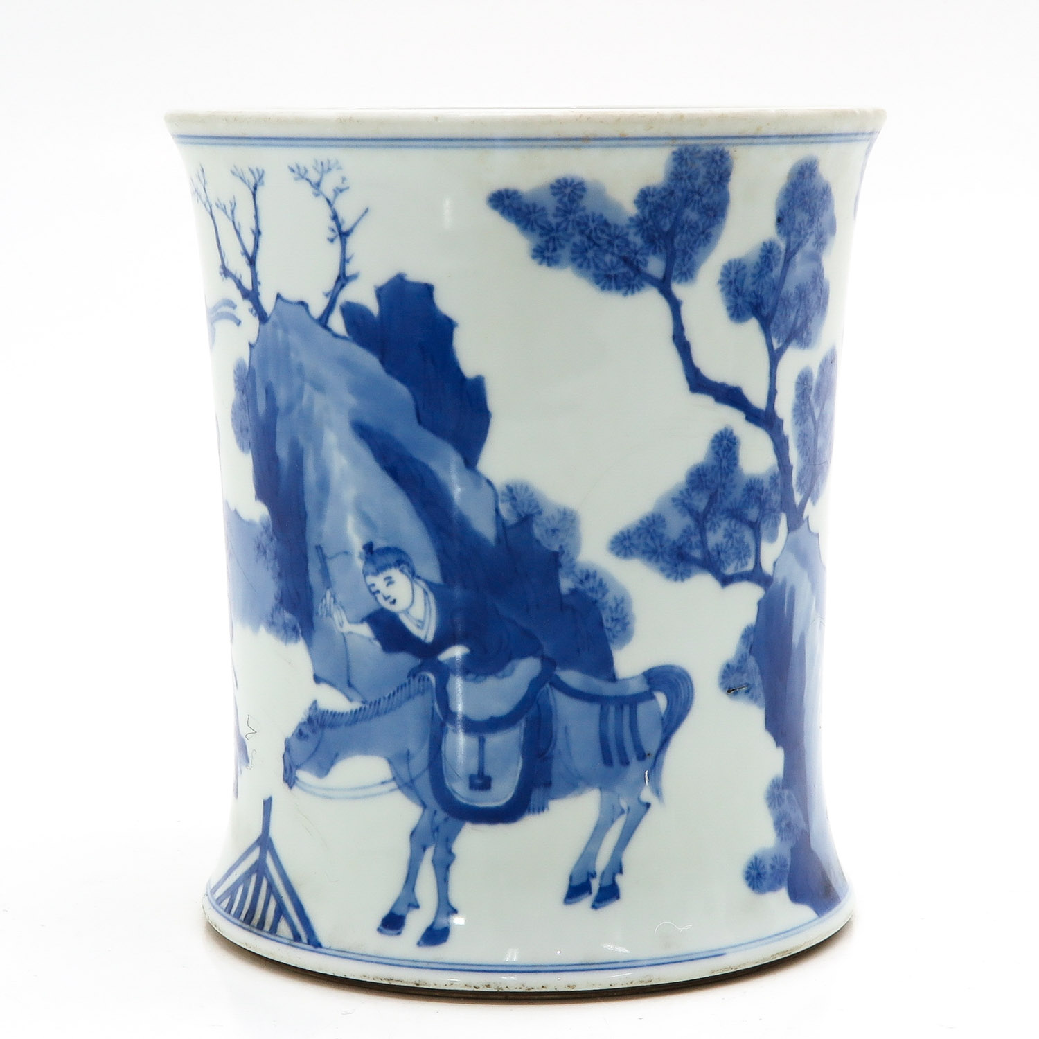 A Blue and White Brush Pot - Image 2 of 10