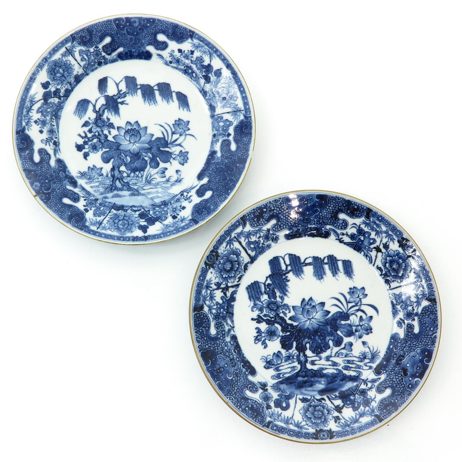 A Series of Six Blue and White Plates - Image 3 of 9