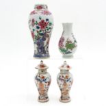 A Collection of 4 Vases