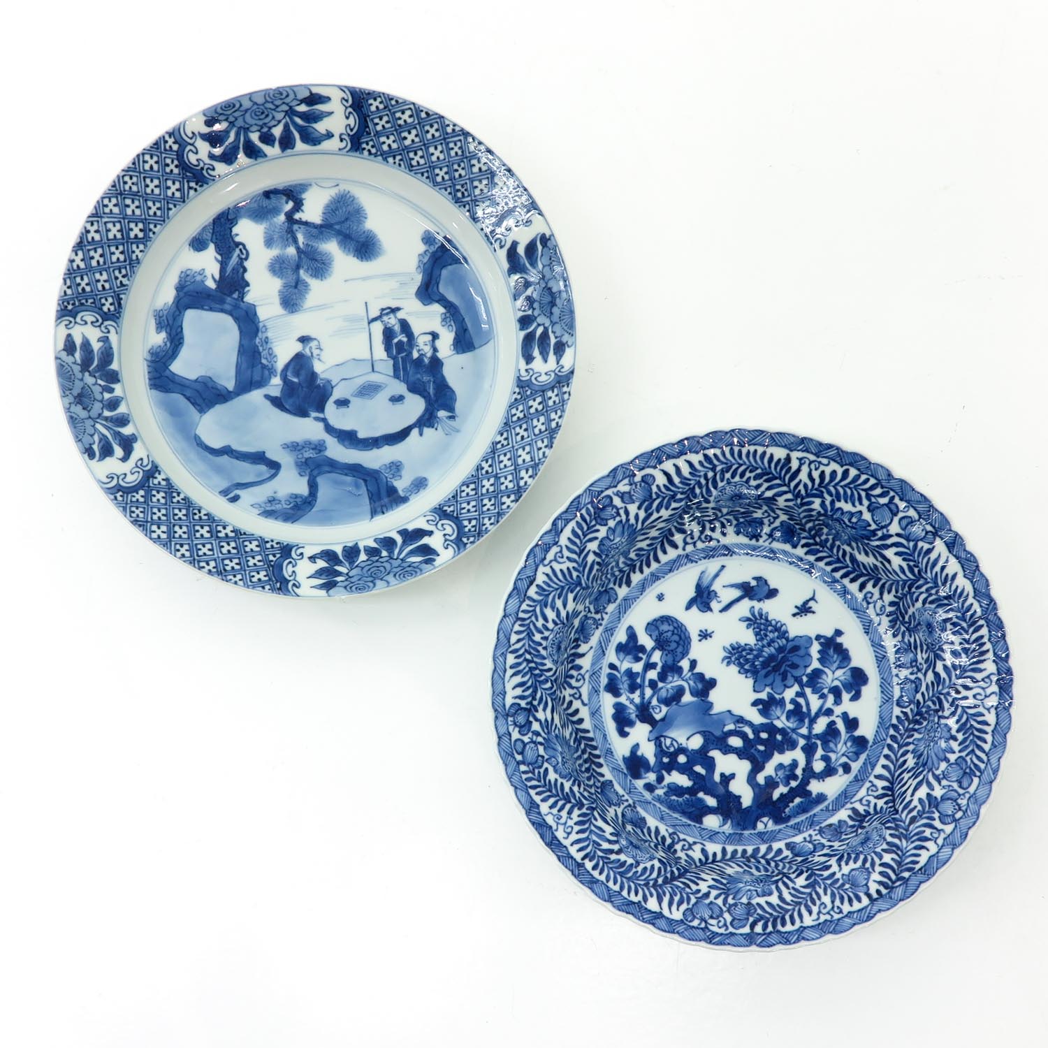 Two Blue and White Plates