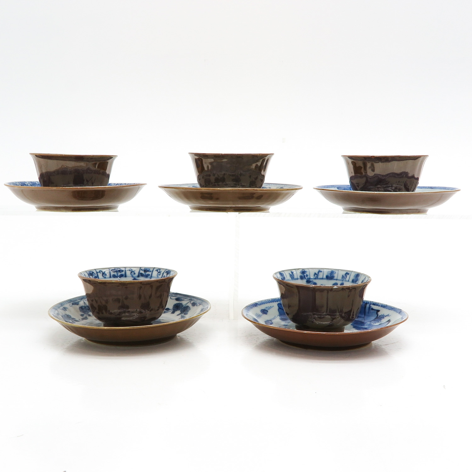 Five Batavianware Cups and Saucer - Image 2 of 7