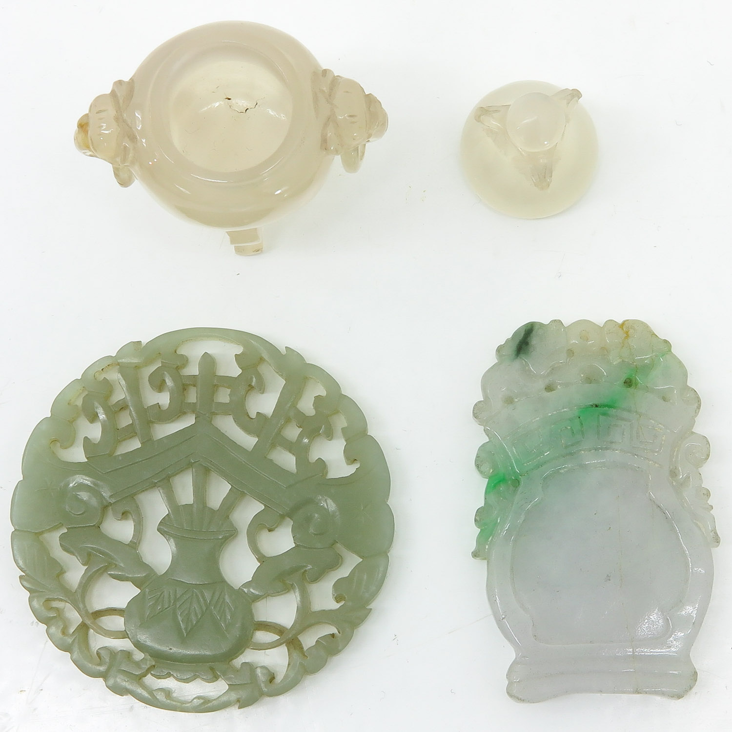 A Lot of 3 Carved Jade Items - Image 5 of 6