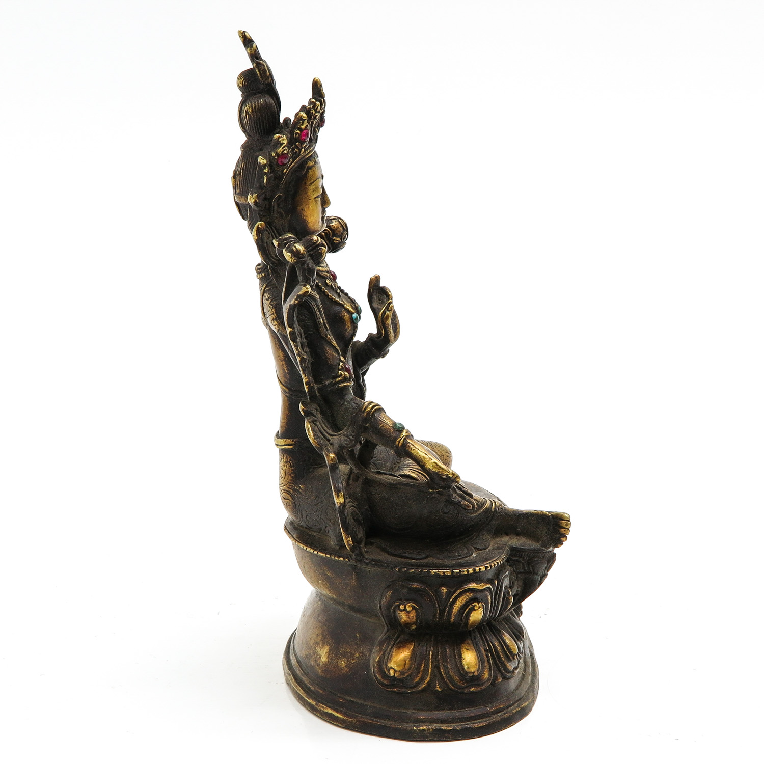 A Bronze Buddha Sculpture - Image 4 of 10