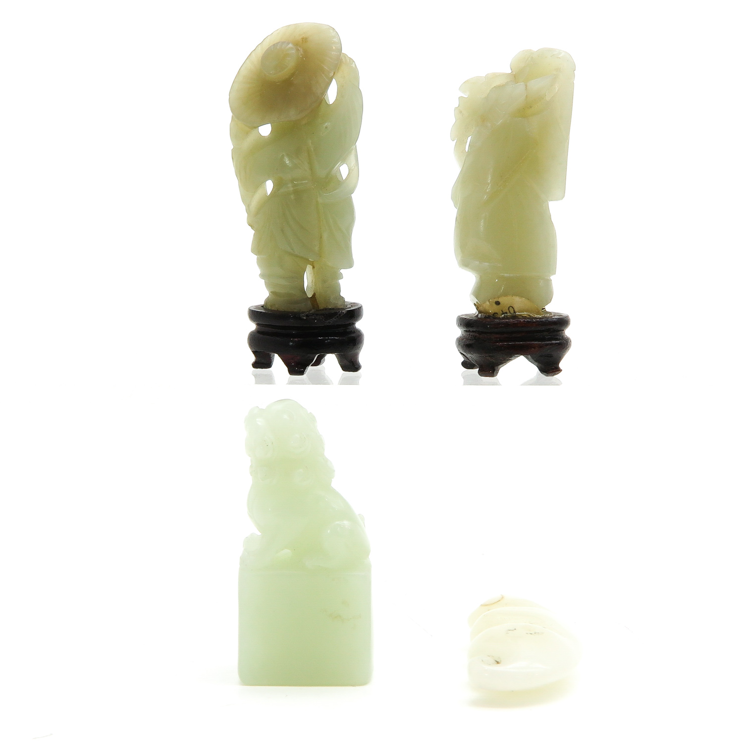 A Collection of 4 Carved Jade Items - Image 3 of 6