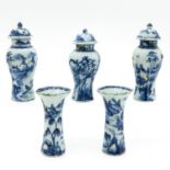 A 5 Piece Garniture Set