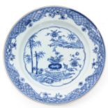 A Blue and White Plate