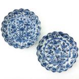 Two Blue and White Plates