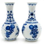 A Pair of Blue and White Vases