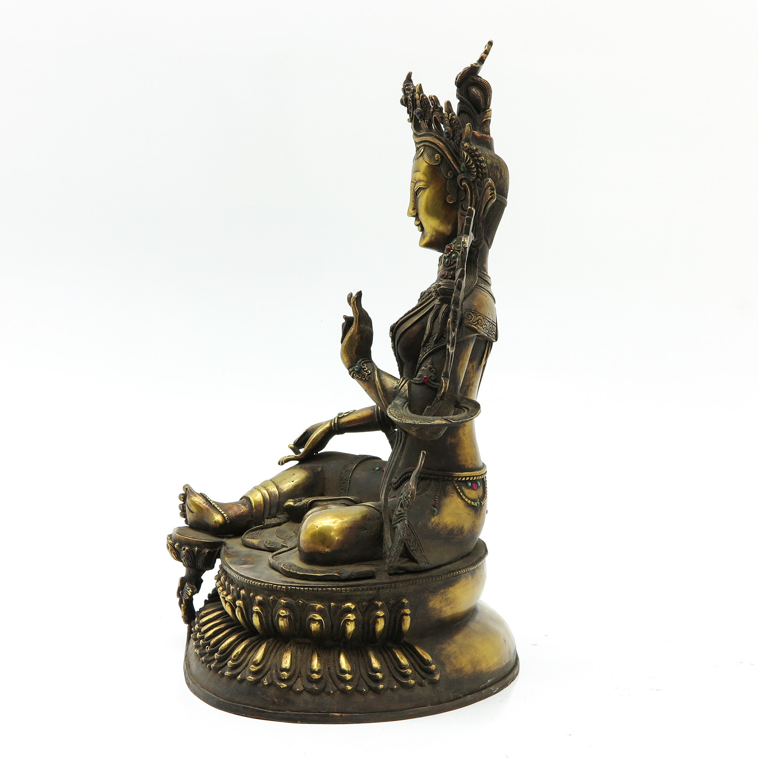 A Bronze Buddha Sculpture - Image 2 of 10