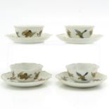 A Series of 4 Cups and Saucers