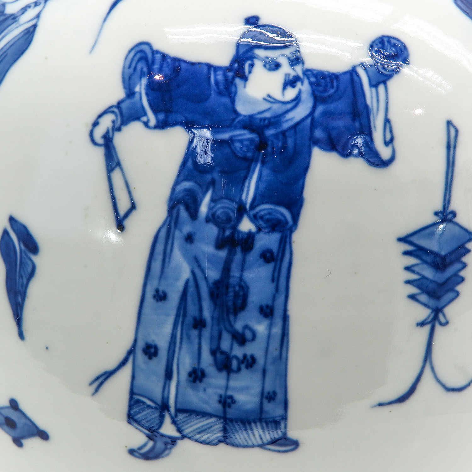 A Blue and White Temple Jar - Image 8 of 9
