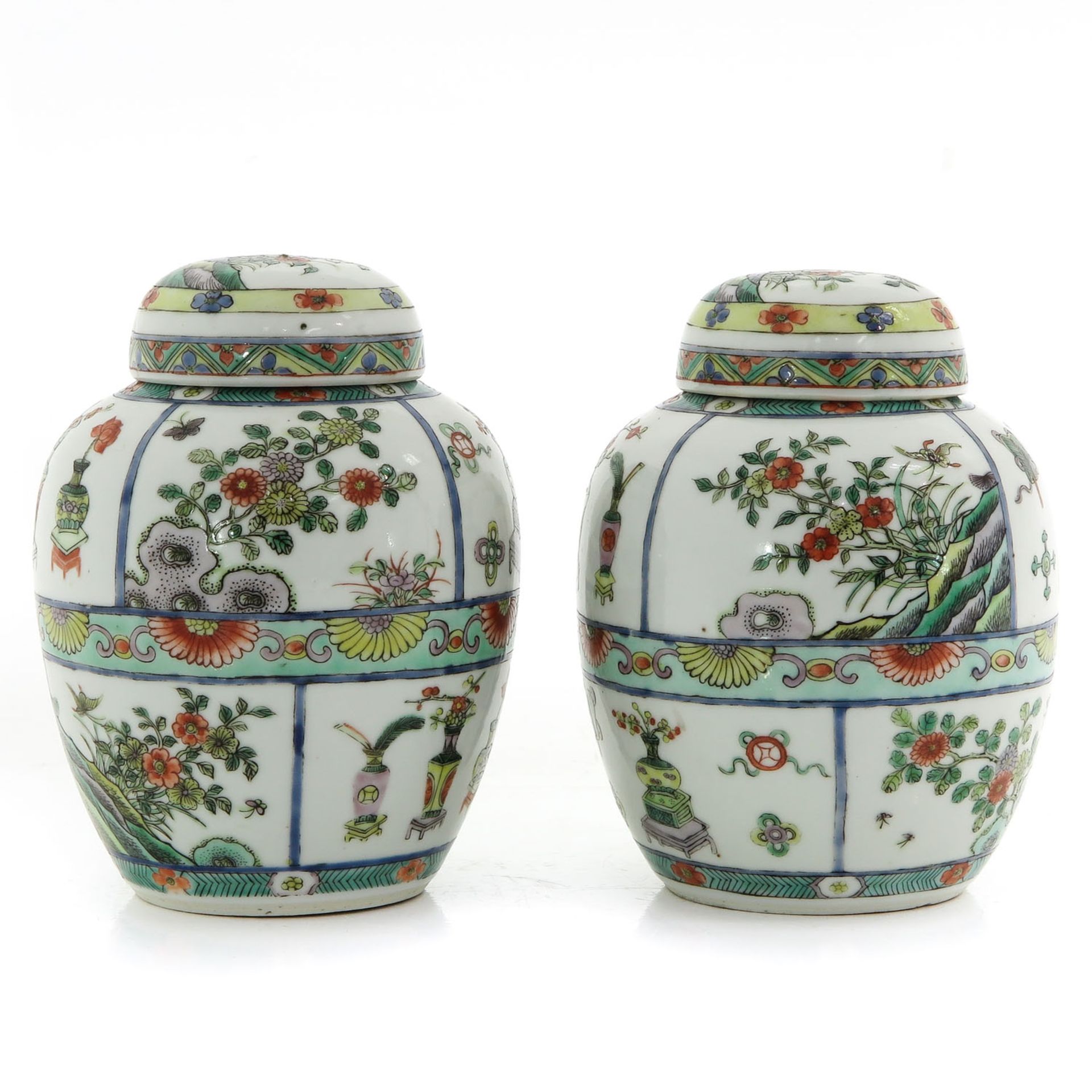 Two Famille Verte Ginger Jars - Bild 2 aus 10