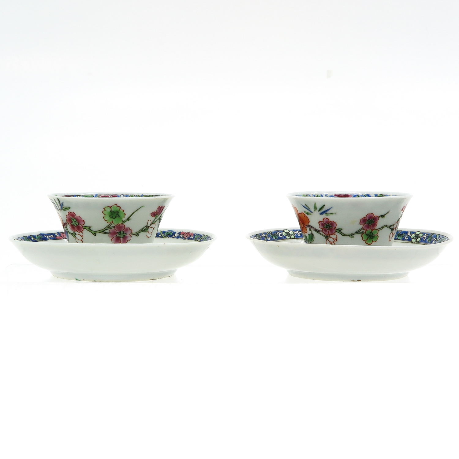 Two Polychrome Decor Cups and Saucers - Image 2 of 10