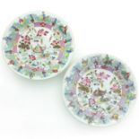 Two Famille Rose Decor Plates