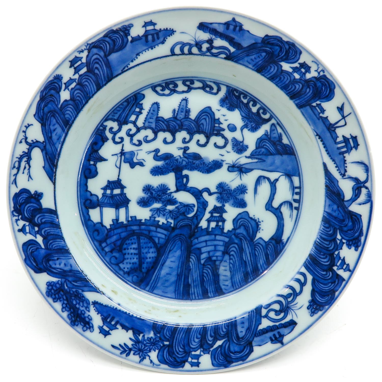 A Blue and White Plate