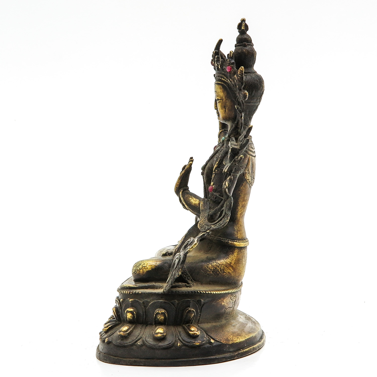 A Bronze Buddha Sculpture - Image 2 of 10