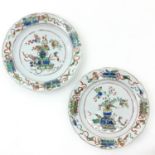 A Pair of Famille Verte Plates