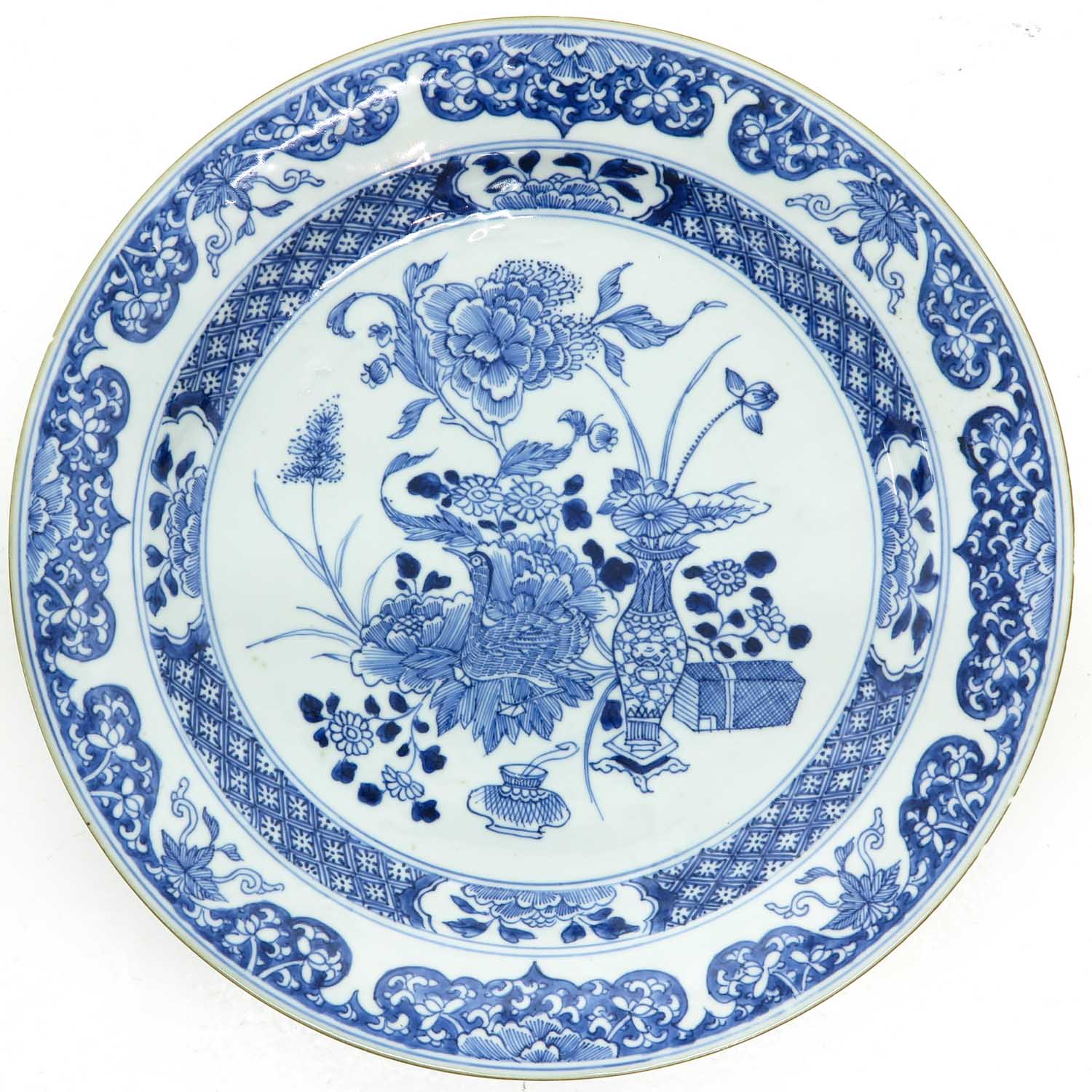 A Blue and White Plate