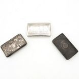 Three Silver Tobacco Boxes