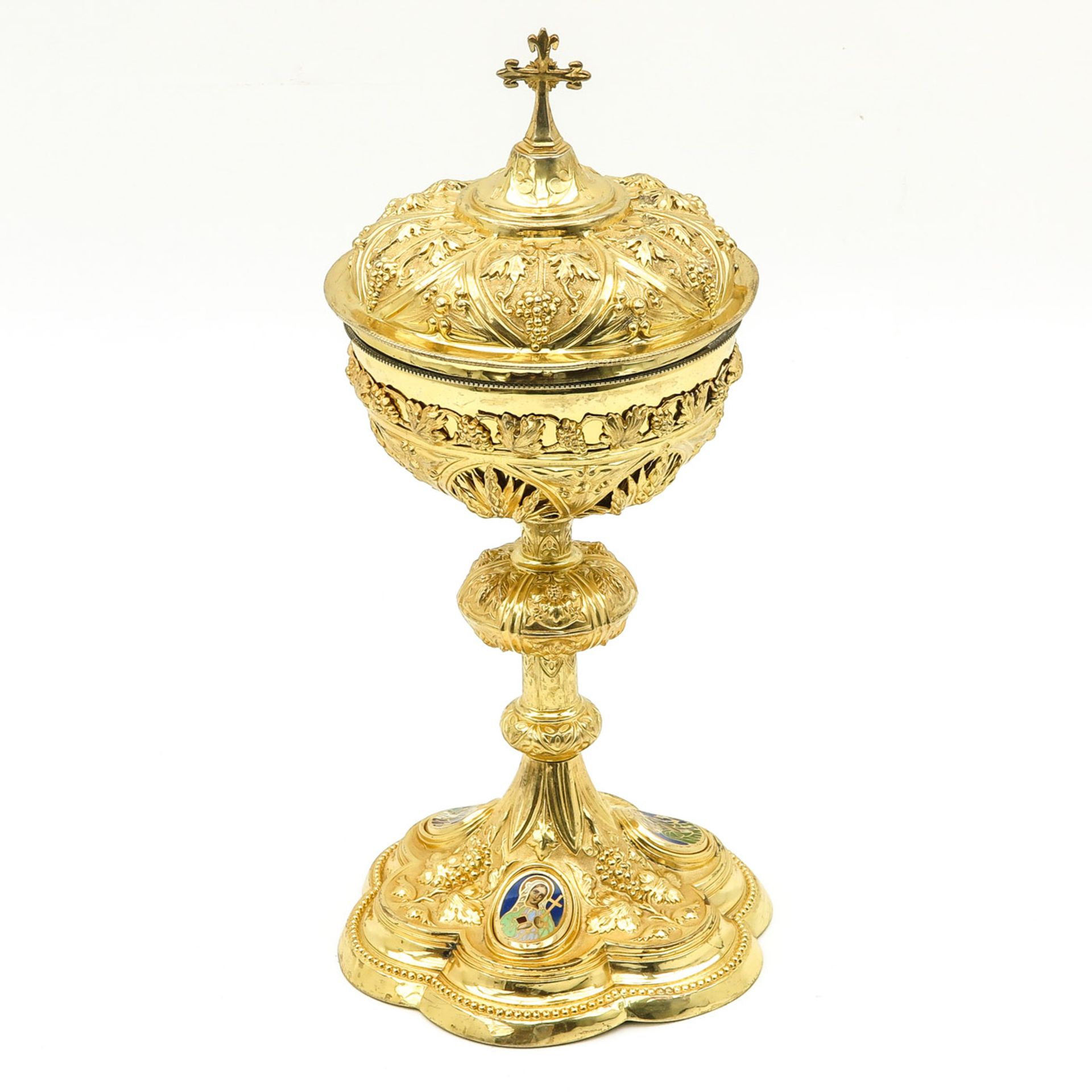 A 19th Century Very Richly Decorated Silver Ciborium