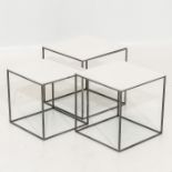 A Set of Three Design Poul Kjaerholm Side Tables