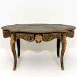 A Boulle Technique Table with Copper Fittings