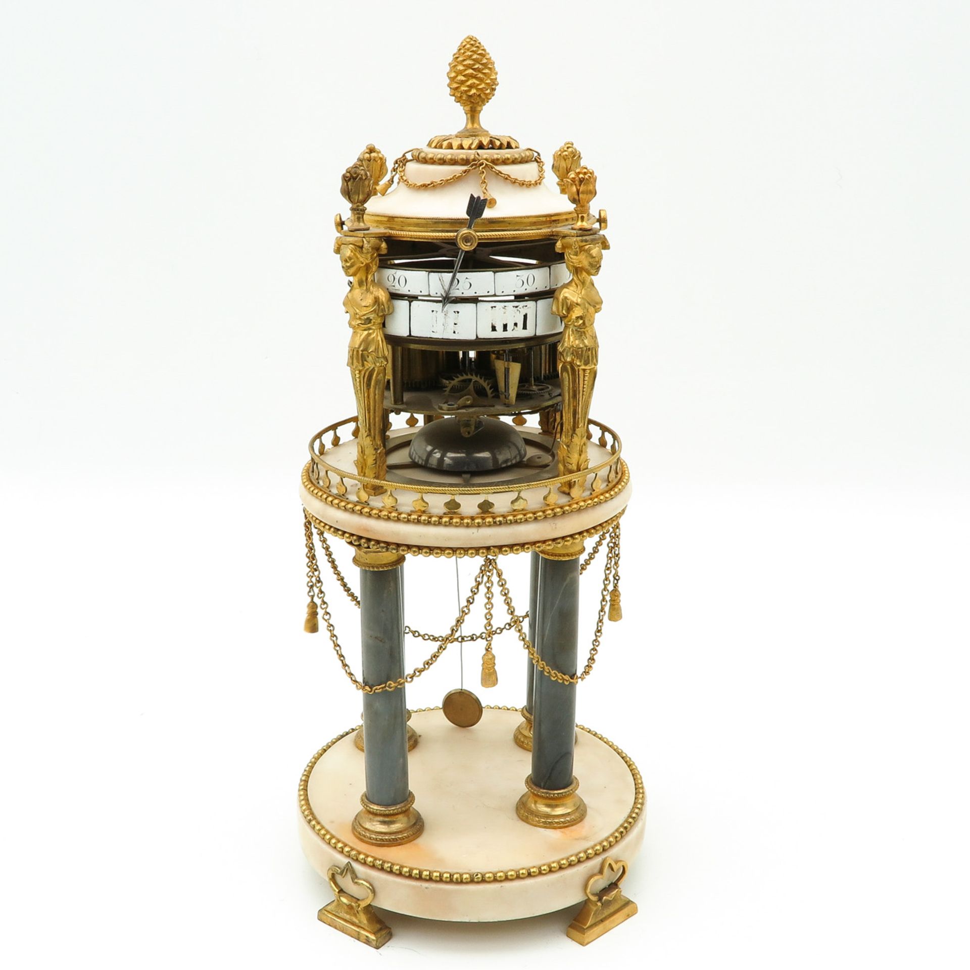 A Signed French Cercle Tournant Pendule