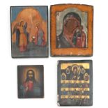 A Lot of Four 19th Century Russian Icons
