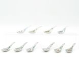 A Collection of 10 Porcelain Spoons