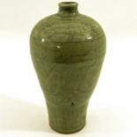 A Celadon Meiping Vase