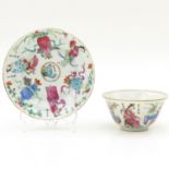 A Famille Rose Cup and Saucer