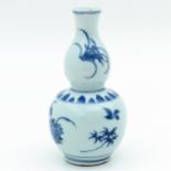 A Blue and White Double Gourd Vase