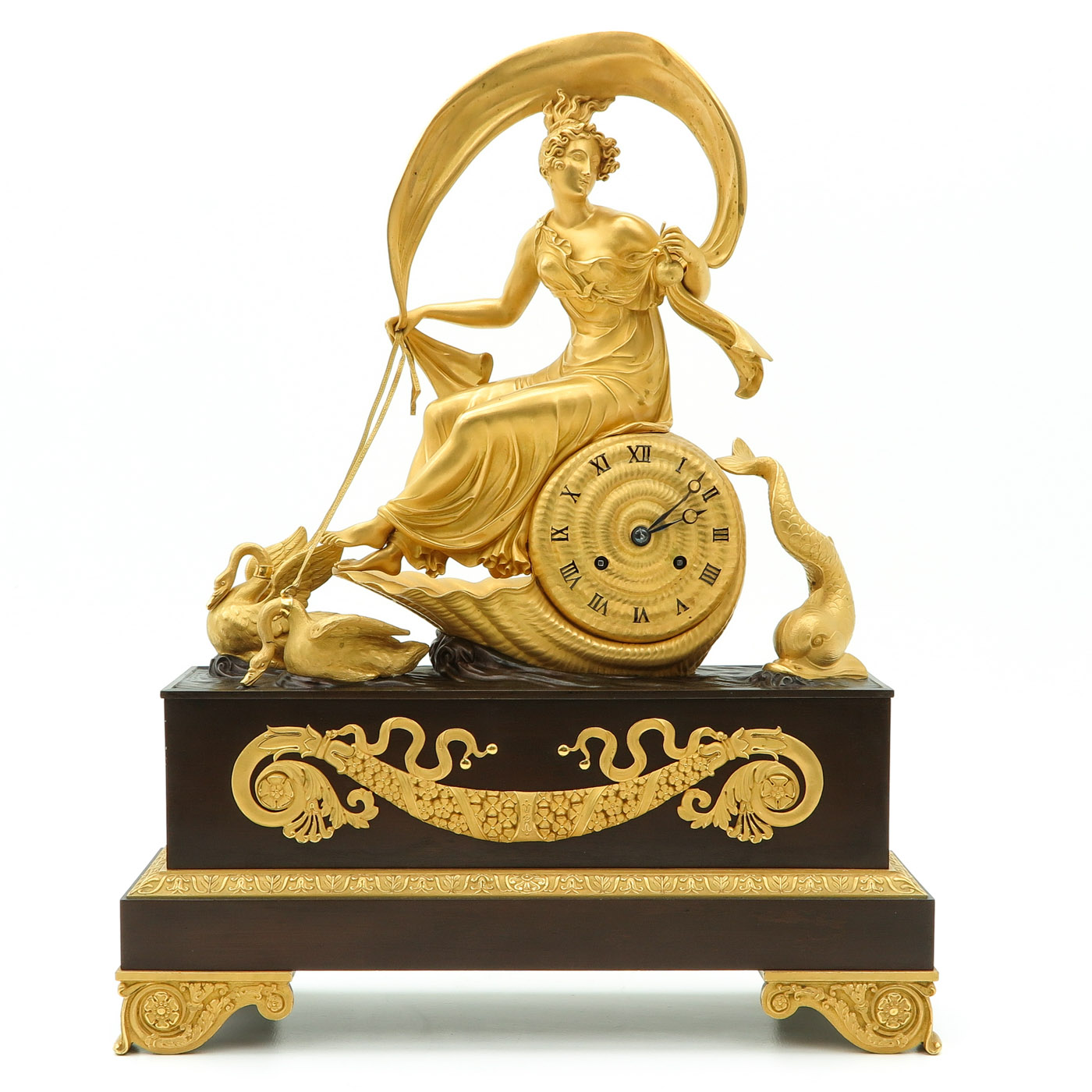 A Gilded Bronze Empire Pendulum